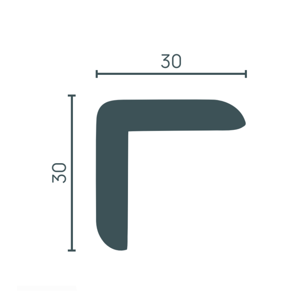 Молдинг угловой под покраску Decor-Dizayn DD20 2000×30×30